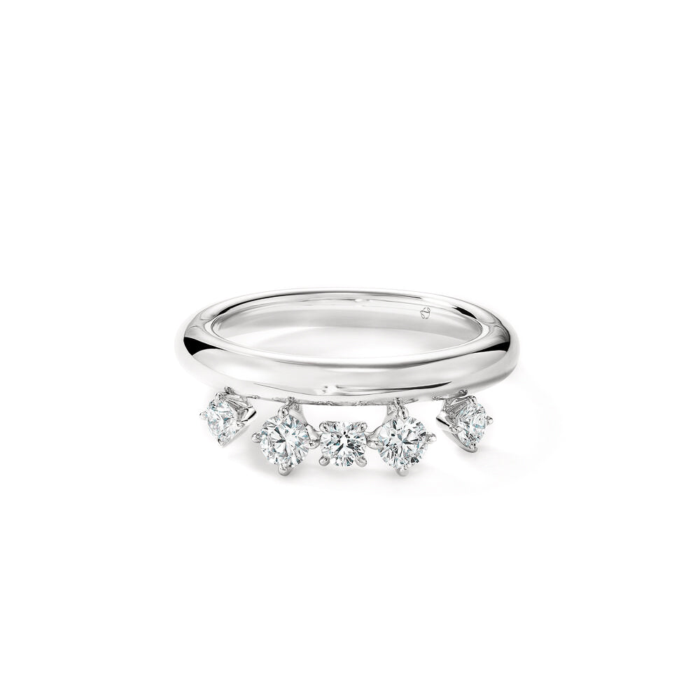 18K White Gold Floating  Diamond Ring