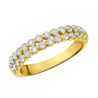 14K Yellow Gold Diamond Fashion Band