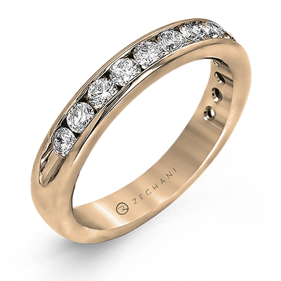 14K Gold Diamond Channel Set Wedding Band