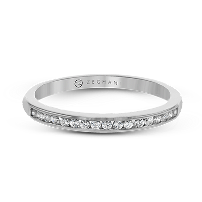 14k Diamond Channel-Set Wedding Band