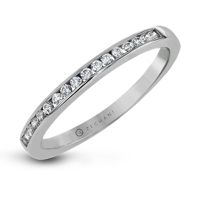 14k Diamond Channel-Set Wedding Band