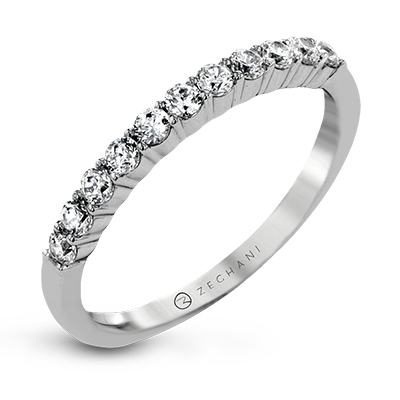 14k White Gold Diamond Wedding Band