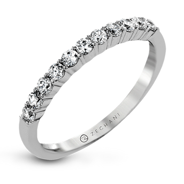 14k White Gold Diamond Wedding Band