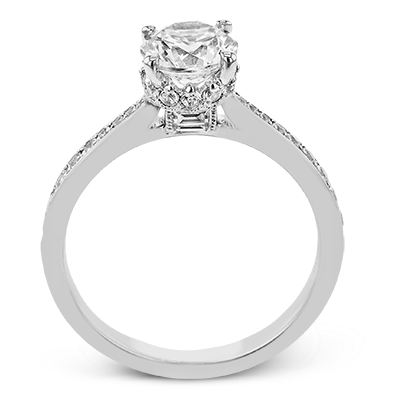 14K Diamond Halo Engagement Ring