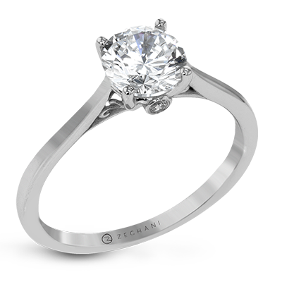 Zeghani 14k Solitaire Engagement Ring