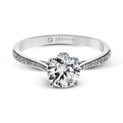 14K Multi-Stone Diamond Engagement Ring