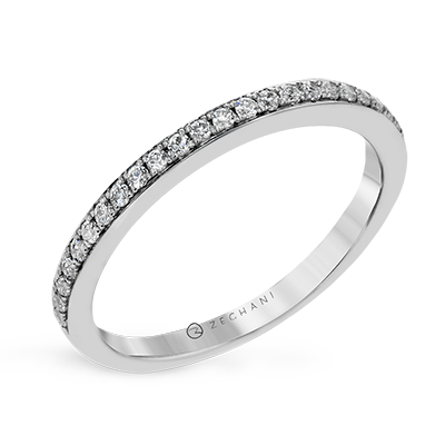 14k White Gold Diamond Channel Set Wedding Band