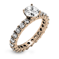 Zeghani 14k Diamond Eternity Engagement Ring