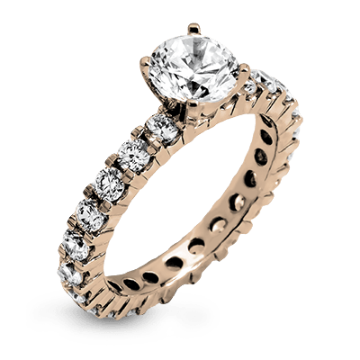 Zeghani 14k Diamond Eternity Engagement Ring