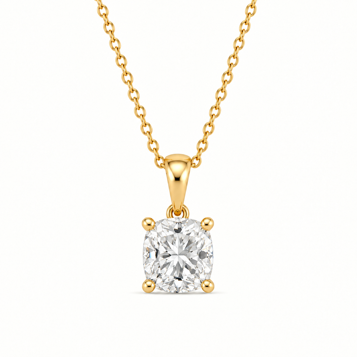 Cushion Cut Birthstone Necklace