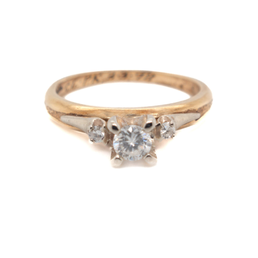 14-18k Yellow & White Gold Diamond Fashion Ring