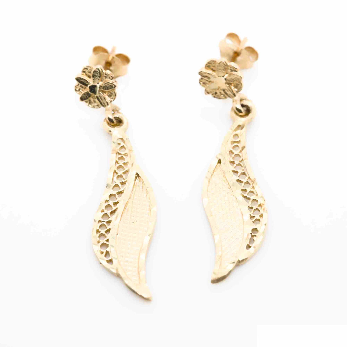 Flower & Leaf Drop Stud