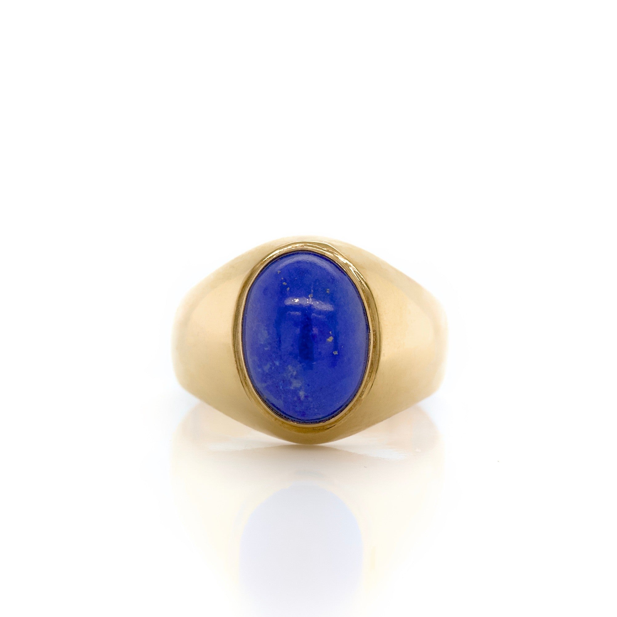 Lapis Cabochon Signet Ring