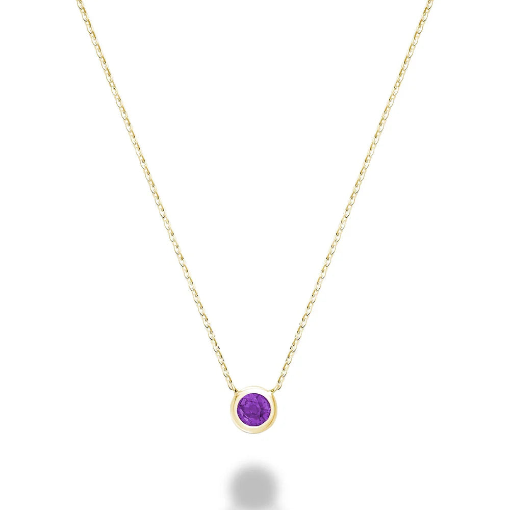 Bezel Set Gemstone Necklace