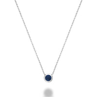 10K Gold Bezel Set Gemstone Necklace