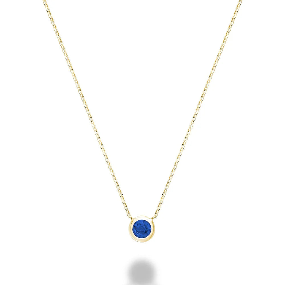Bezel Set Gemstone Necklace