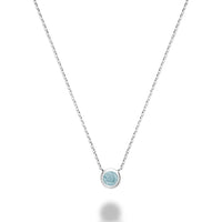 10K Gold Bezel Set Gemstone Necklace