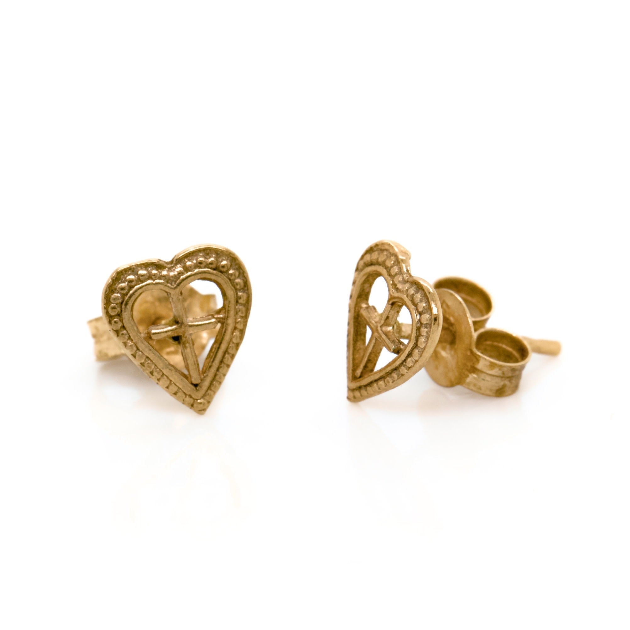 Heart Cross Earrings