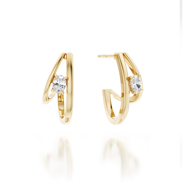Lab Diamond  J-Hook Studs