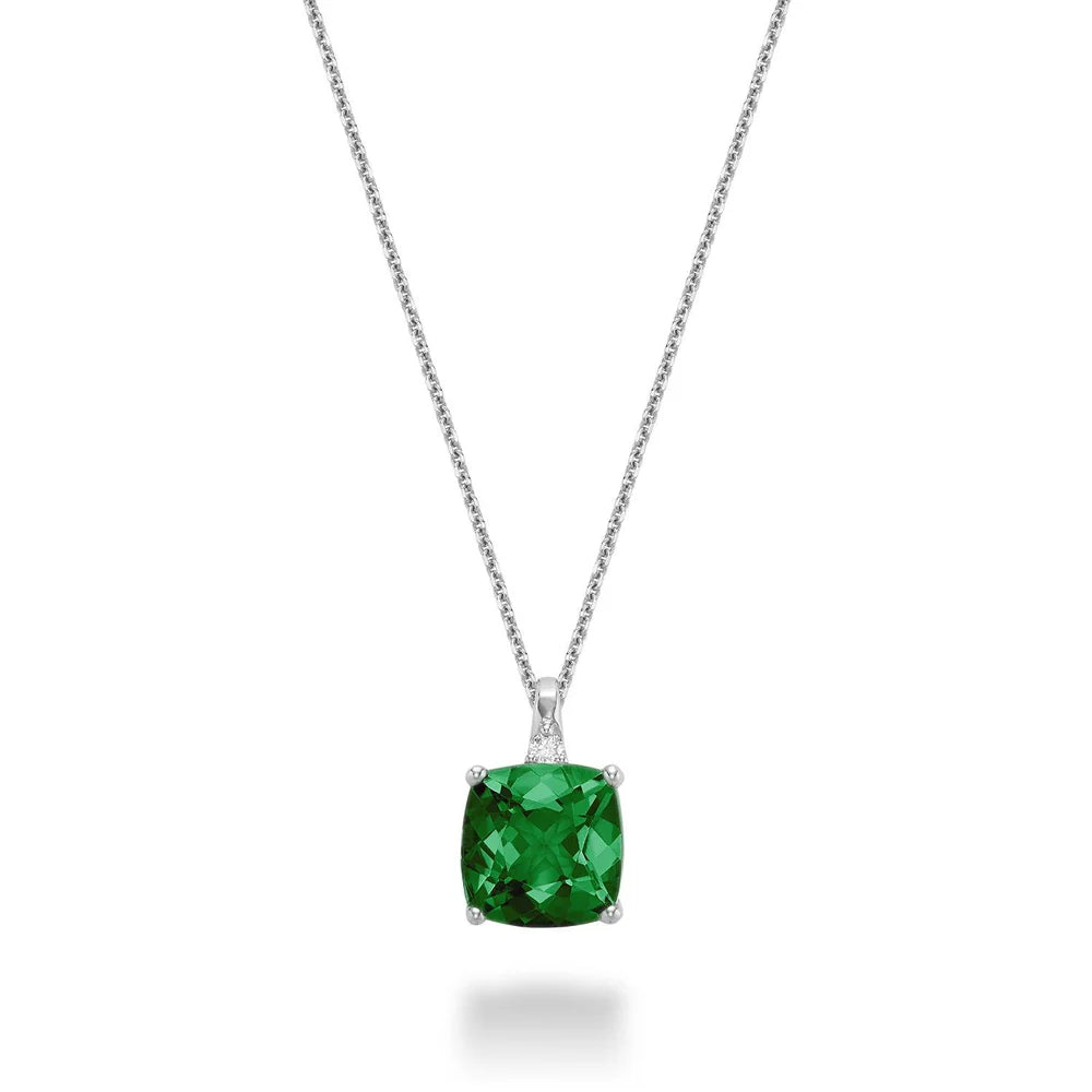 Diamond & Birthstone Necklace