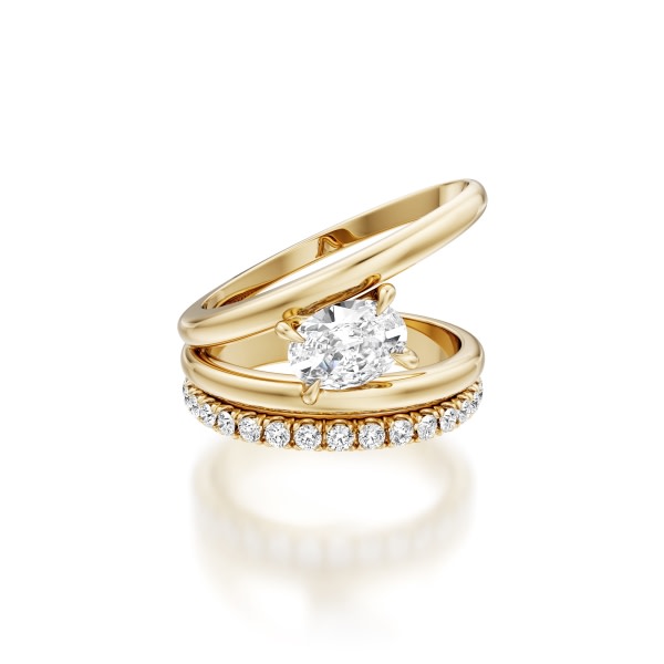 Lab Diamond Split Fashion Ring