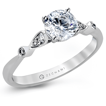 14k White Gold Multi-Stone Engagement Ring