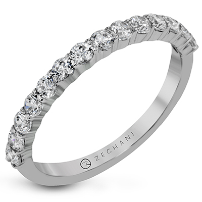 14k White Gold Diamond Wedding Band