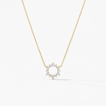 18K Gold Aerial Eclipse Diamond Necklace