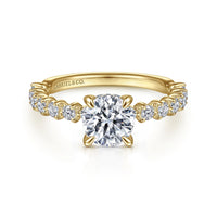 Gabriel & Co 14K Yellow Gold Round Diamond Engagement Ring