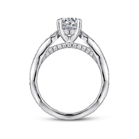 Gabriel & Co 14K White Gold Round Diamond Engagement Ring