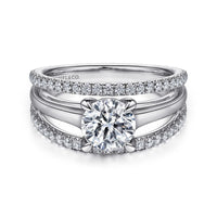 Gabriel & Co 14K White Gold Split Band Engagement Ring