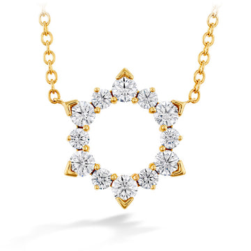 18K Yellow Gold Aerial Eclipse Diamond Necklace
