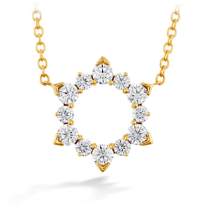 18K Yellow Gold Aerial Eclipse Diamond Necklace