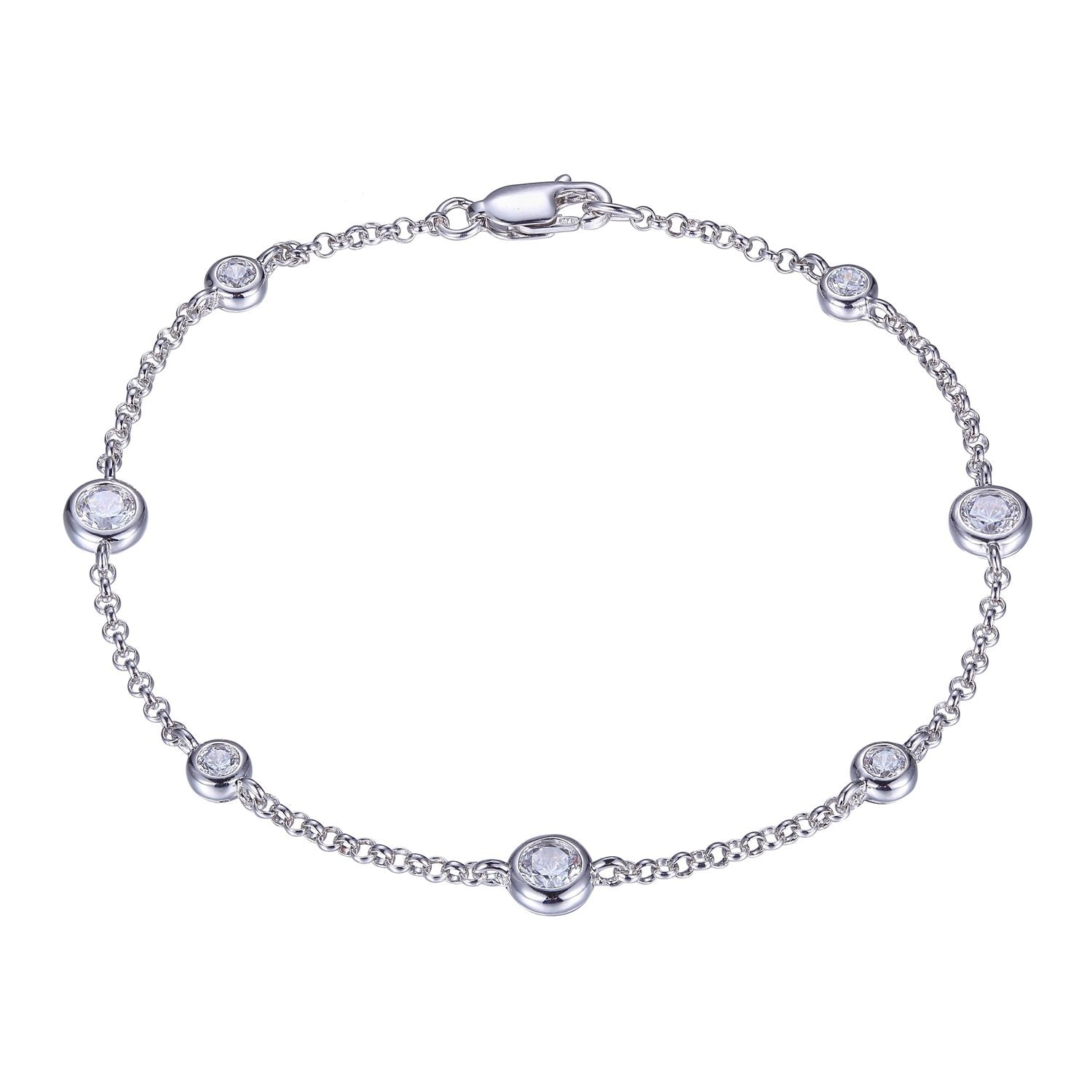 Bezel Set Cubic Zirconia Bracelet