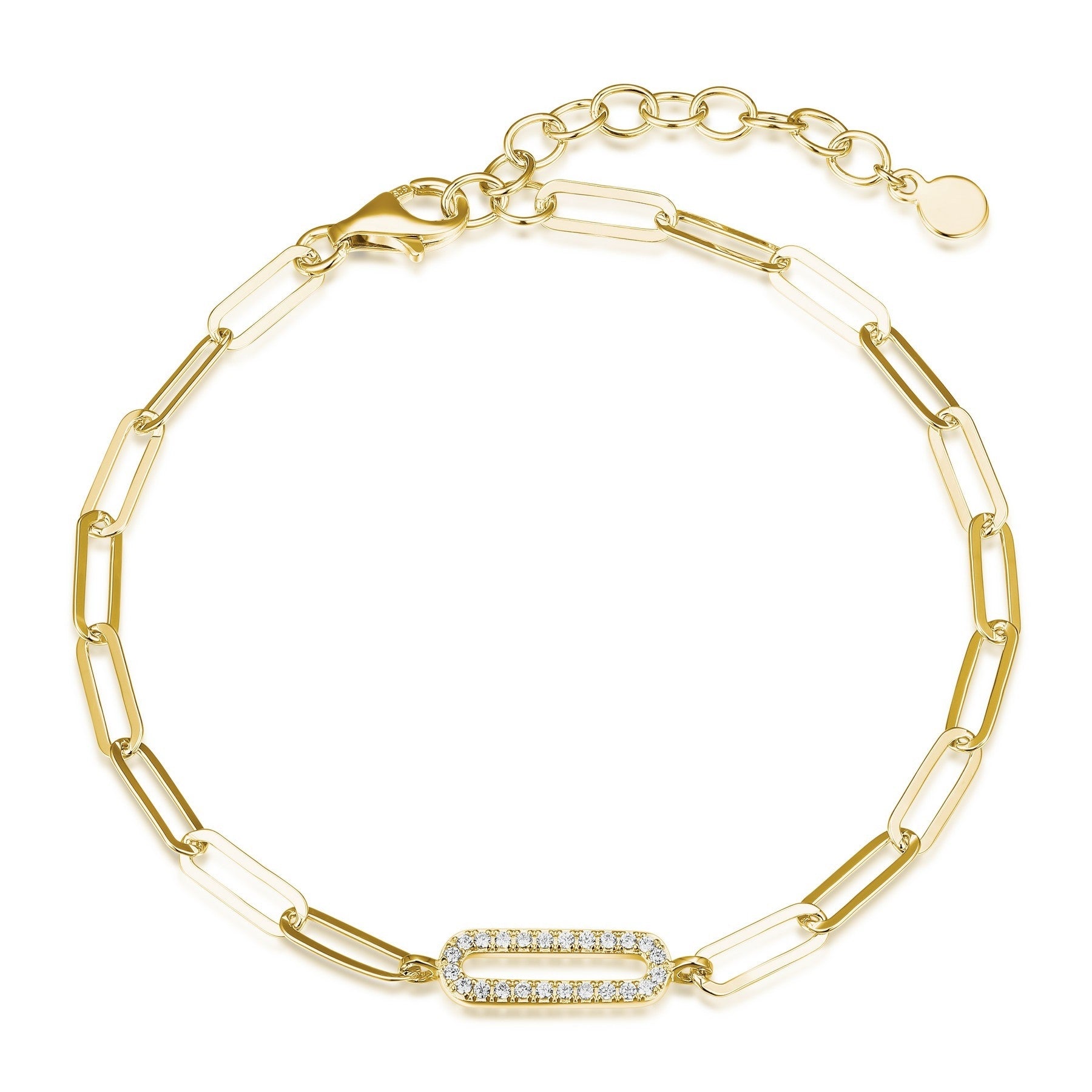 Cubic Zirconia Link Bracelet