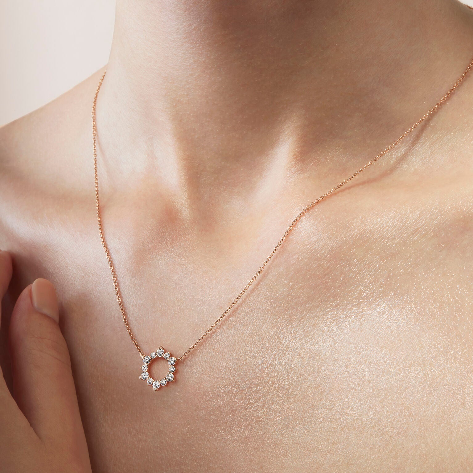 Aerial Eclipse Diamond Necklace