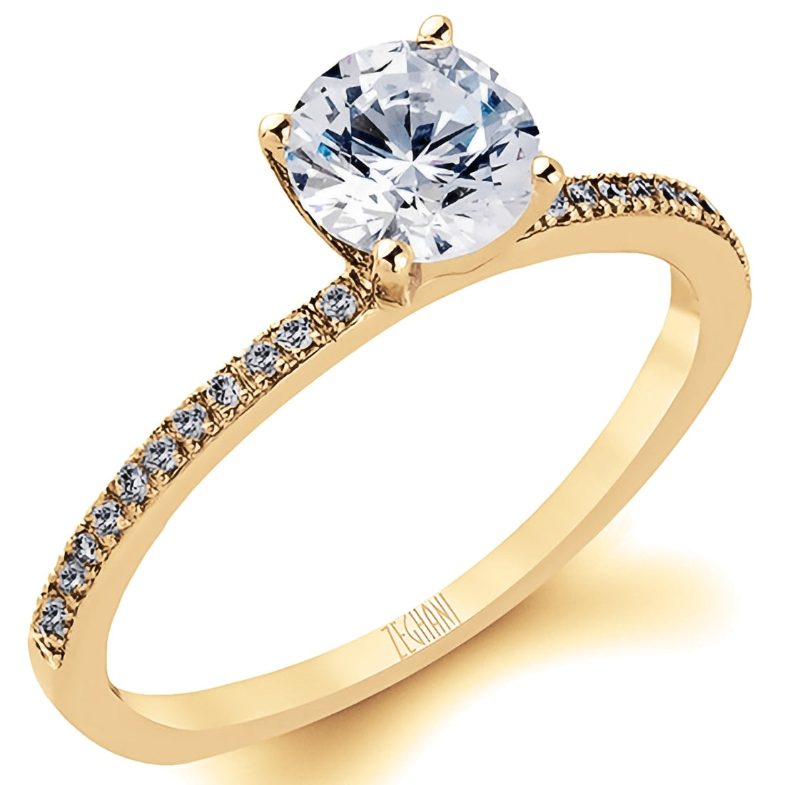 14k White Gold Multi-Stone Engagement Ring