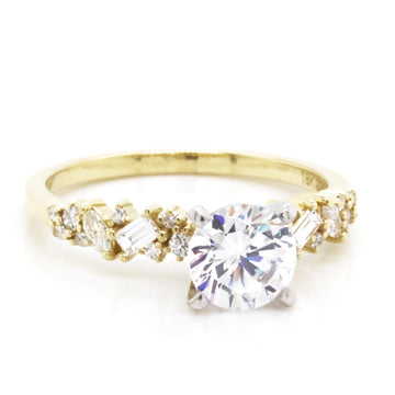 Platinum Multi Stone Diamond Engagement Ring