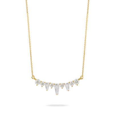 18K Yellow Gold Diamond Fashion Necklace