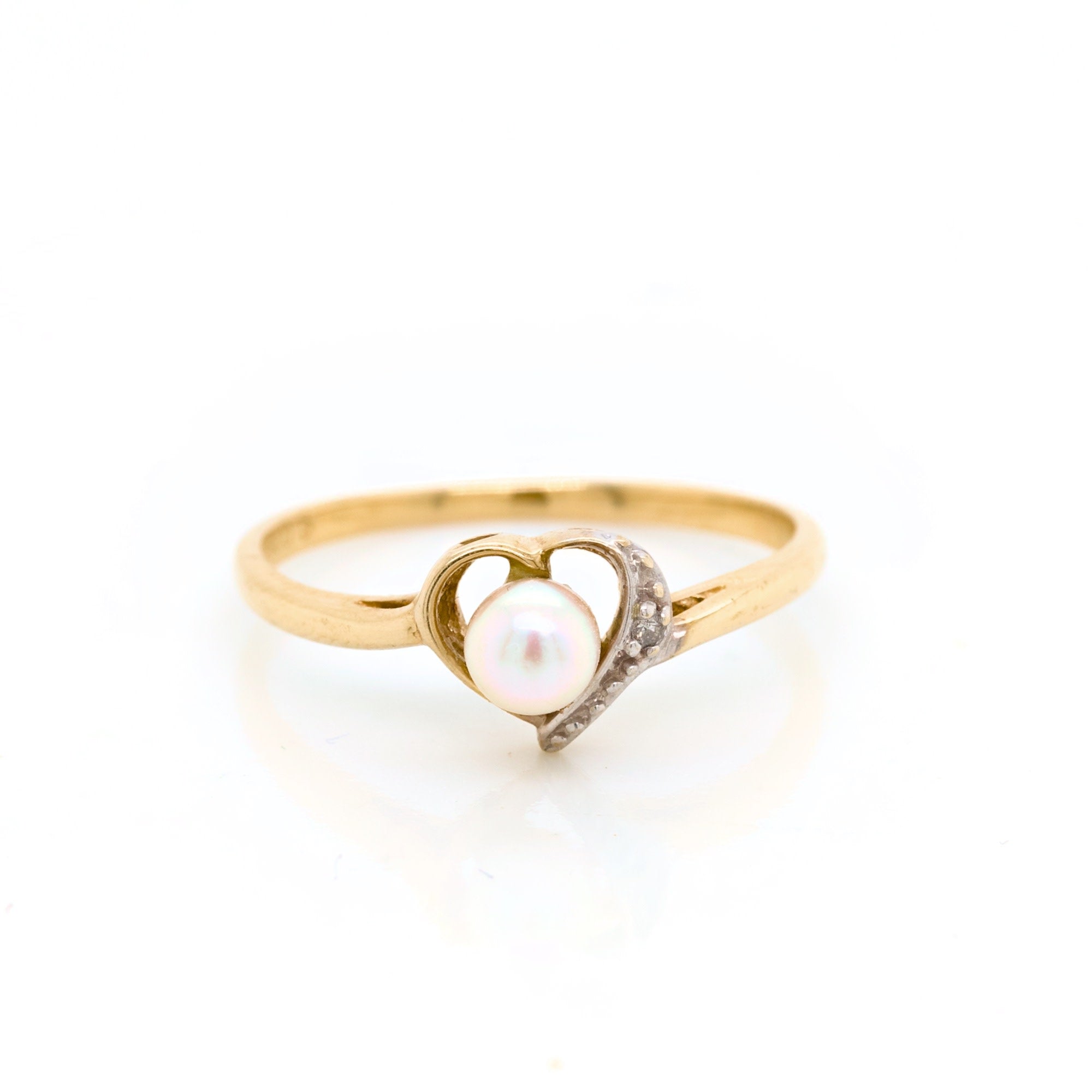 Heart Pearl Fashion Ring