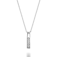 10k Gold Diamond Bar Necklace