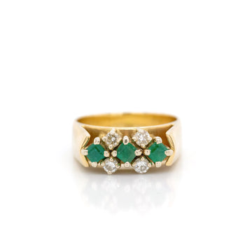 10k Yellow Gold Emerald Fashion Ring