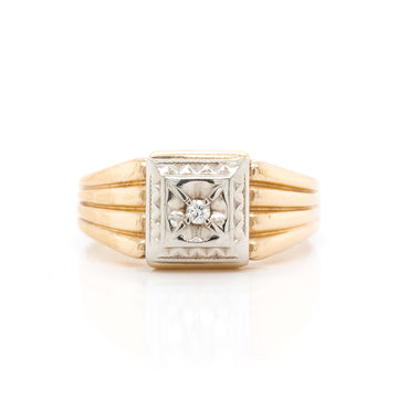 10k Yellow & White Diamond Fashion Ring
