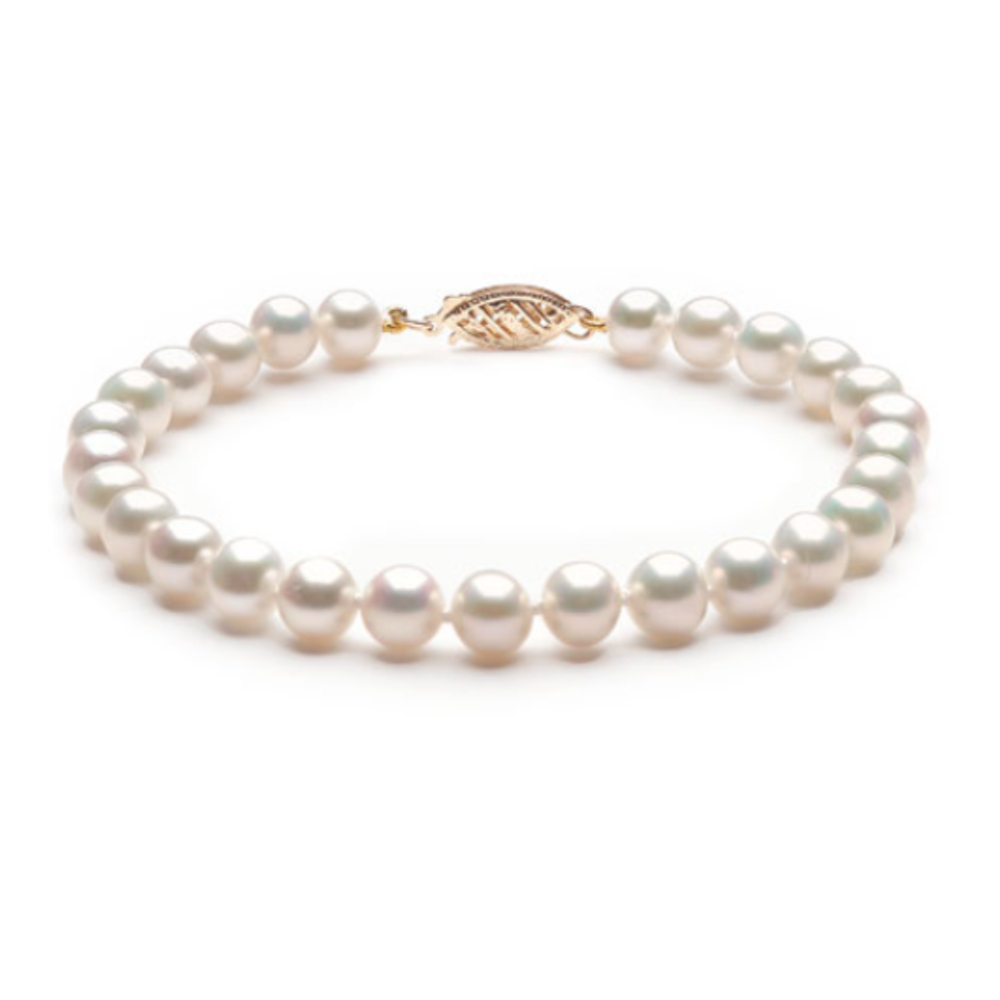 10k Yellow Gold Pearl Bracelet