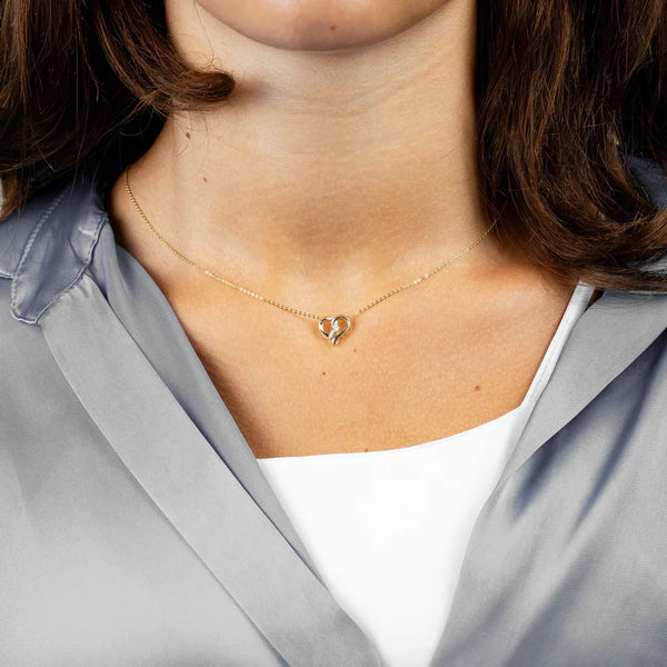 10k Gold Diamond Heart Necklace