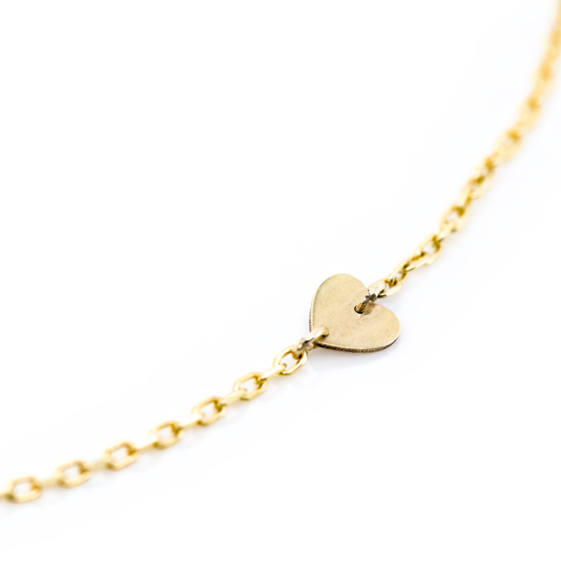 10k Yellow Gold Heart Anklet