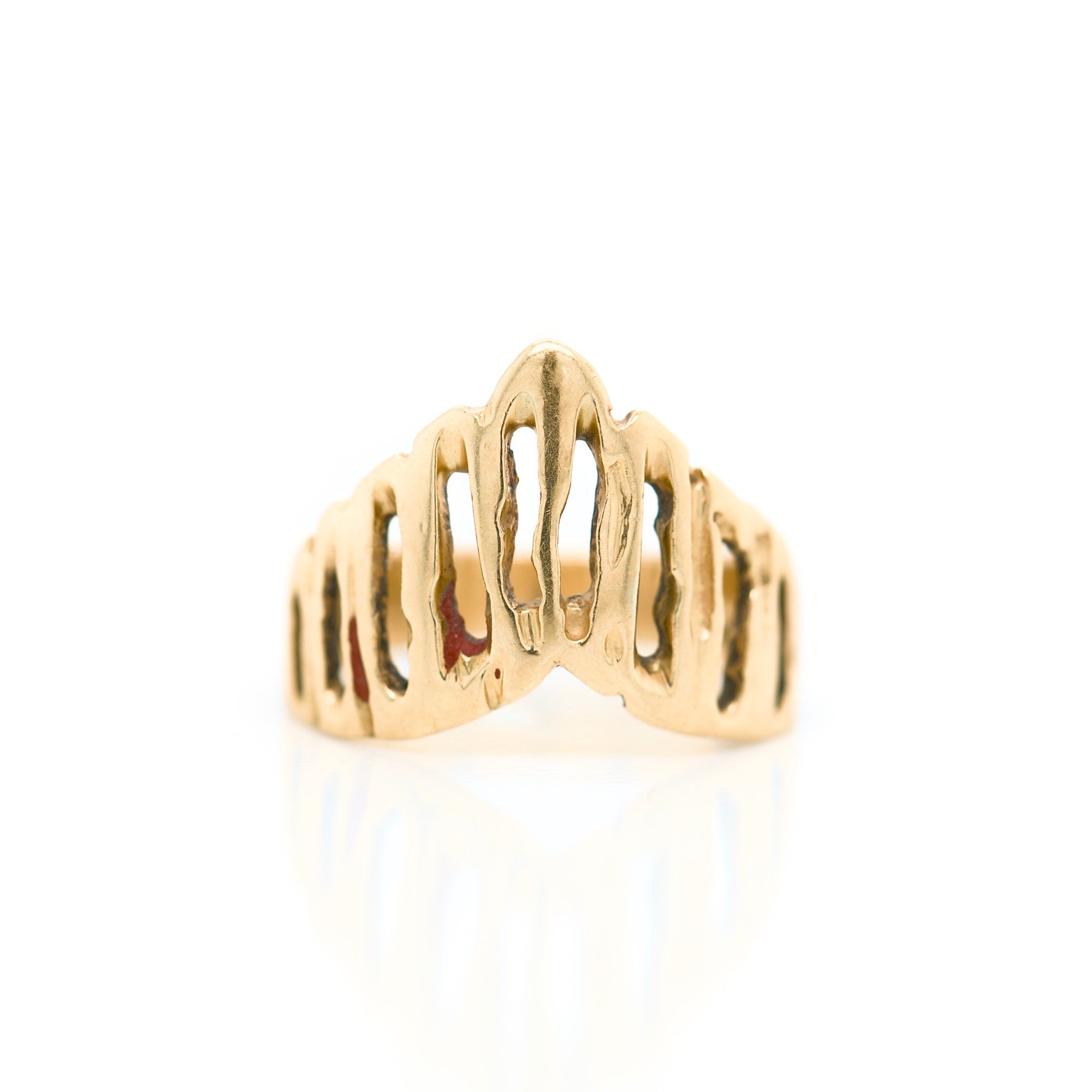 Asymmetrical Chevron Ring