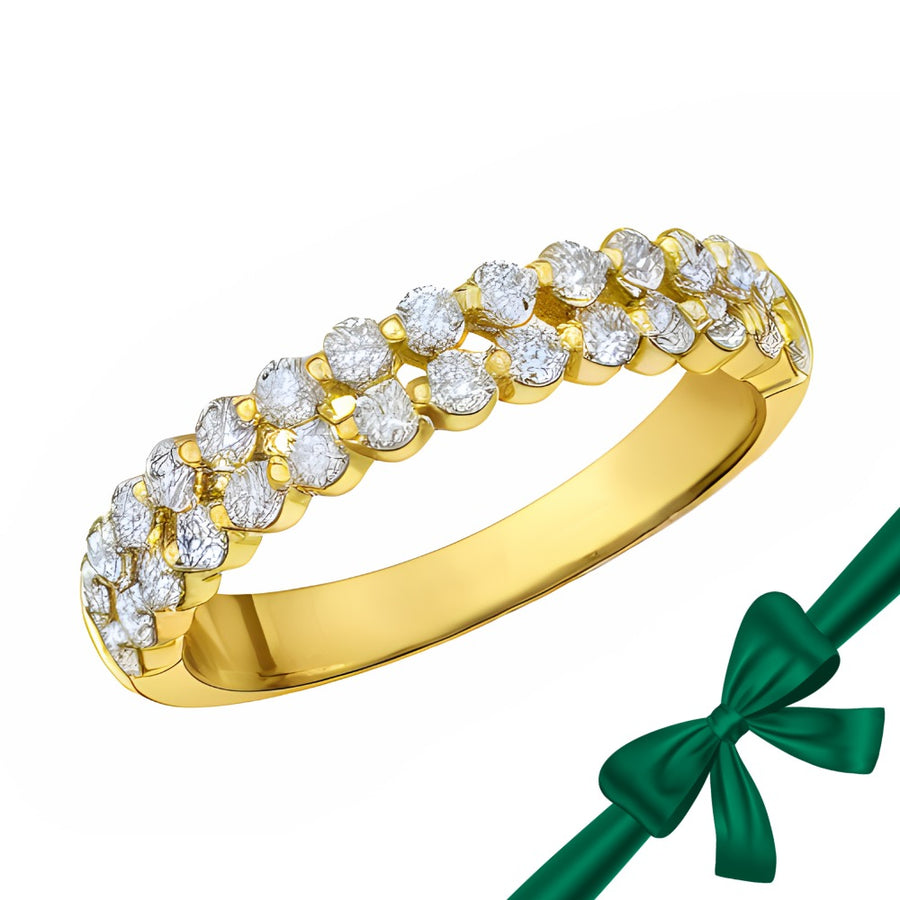 14K Yellow Gold Diamond Fashion Band