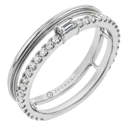 14k Gold Double Band Diamond Fashion Ring