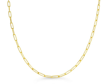 10K Yellow Gold Paperclip Necklace